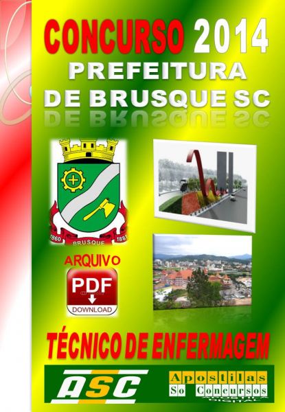 Apostila Prefeitura Brusque SC Tecnico Em Enfermagem 2014