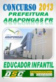 ApostiConcurso Prefeitura Arapongas PR Educador Infantil