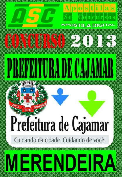 Apostila Concurso Prefeitura De Cajamar SP Merendeira