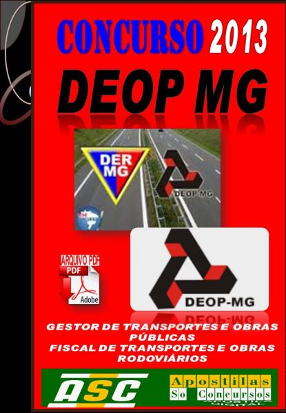 Apostila Concurso DEOP MG Fiscal De Transportes E Obras Rod
