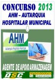 Apostila AHM Autarquia Hospitalar Municipal SP Agente Apoio