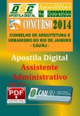 Apostila Concurso Cau RJ 2014 Assistente Administrativo
