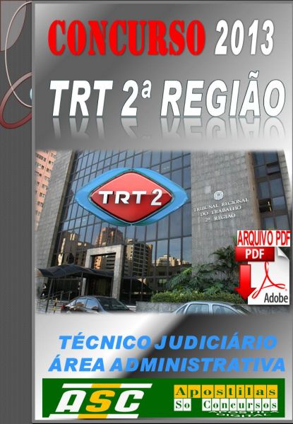 Apostila TRT 2 Reg SP Tecnico Judiciario Area Administrativa