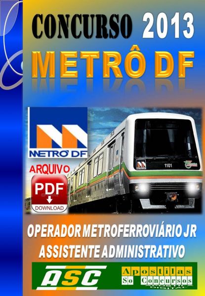 Apostila Concurso Metro DF Operador Metroferroviario 2014