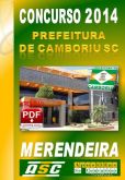 Apostila Concurso Prefeitura De Camboriu SC Merendeira 2014