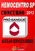 Apostila Concurso Hemocentro SP2013 Auxiliar Servicos Gerais