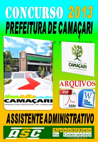 Apostila Prefeitura Camacari BA Assistente Administrativo