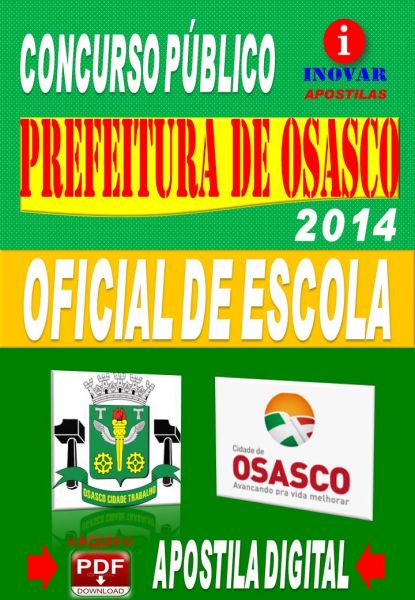 Apostila Prefeitura de Osasco SP Oficial de Escola